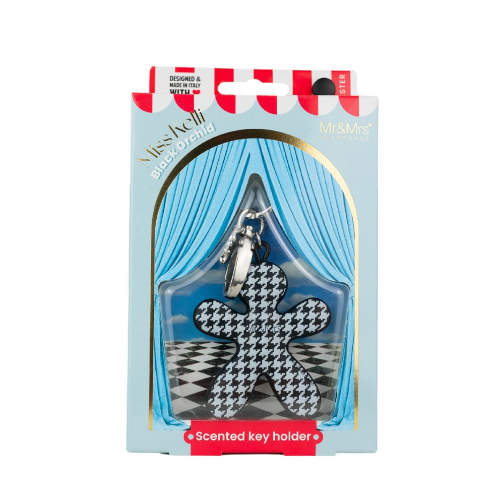 Mr&Mrs Fragrance Miss Kelli Pied de Poule Black Orchid Portachiavi Charm - immagine 2