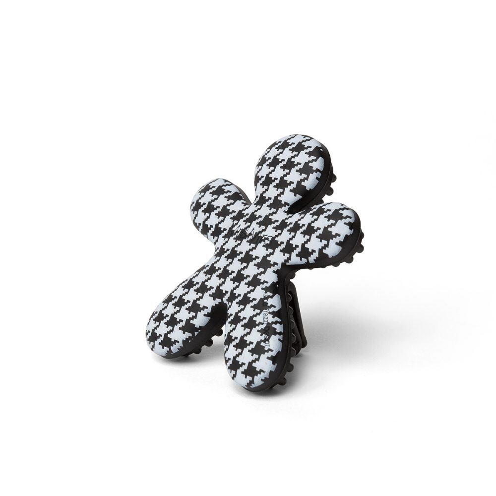Mr&Mrs Fragrance Niki Pied de Poule b&w Black Orchid Profumatore per auto ricaricabile