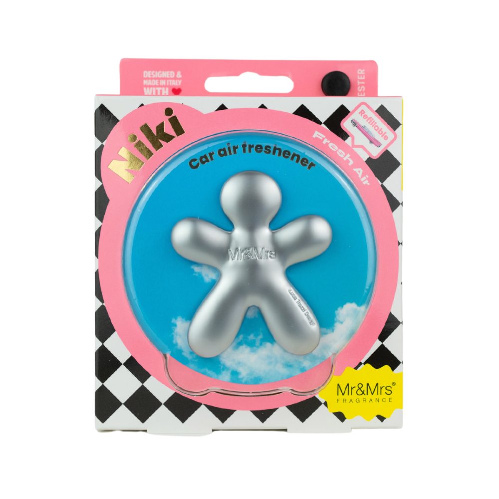 Mr&Mrs Fragrance Niki Silver Soft Touch Fresh Air Profumatore per auto ricaricabile - immagine 2