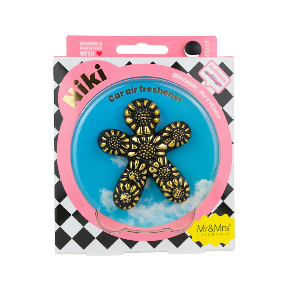 Mr&Mrs Fragrance Niki Black and Gold Black Amber Profumatore per auto ricaricabile - immagine 2