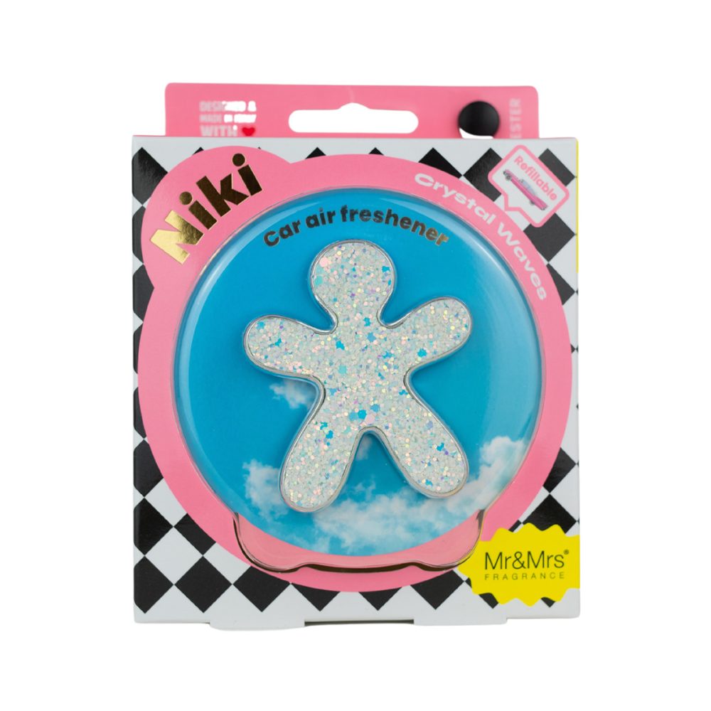 Z Mr&Mrs Fragrance Niki Glitter White Crystal Waves Profumatore per auto ricaricabile - immagine 2