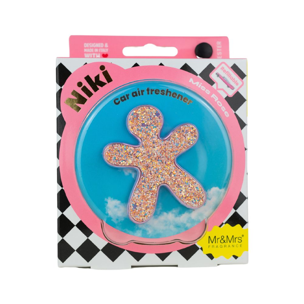 Mr&Mrs Fragrance Niki Glitter Pink Miss Rose Profumatore per auto ricaricabile - immagine 2