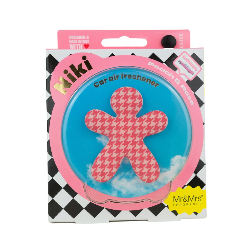 Mr&Mrs Fragrance Niki Pied de Poule Pink Peach and Rose Profumatore per auto ricaricabile - immagine 2