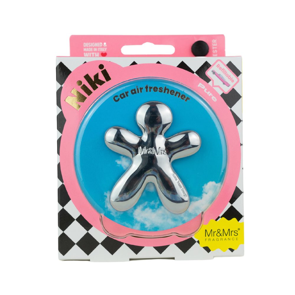 Mr&Mrs Fragrance Niki Silver Chrome Pure Profumatore per auto ricaricabile - immagine 2