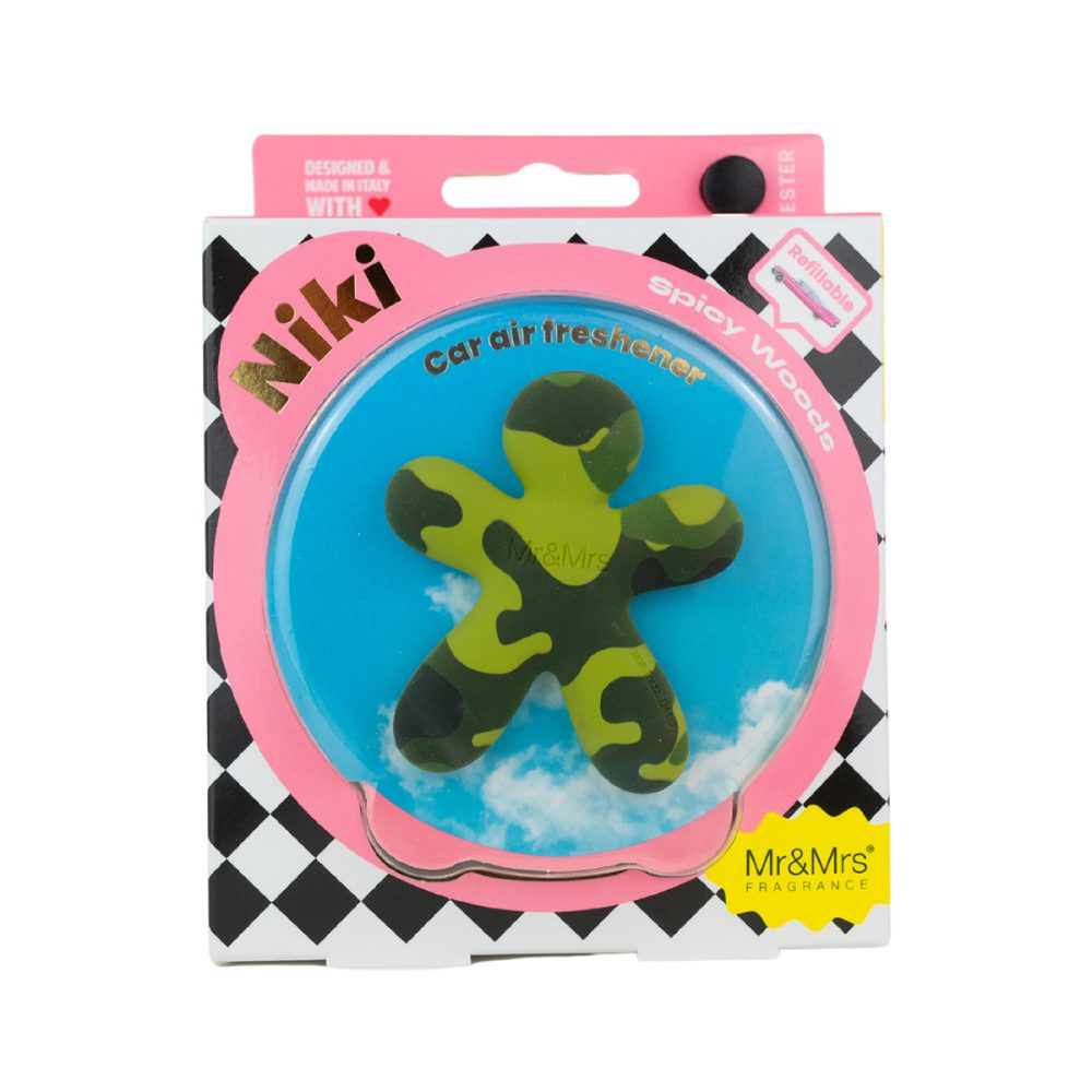 Mr&Mrs Fragrance Niki Camouflage Millitary Spicy Woods Profumatore per auto ricaricabile - immagine 2