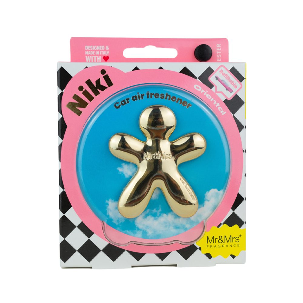 Mr&Mrs Fragrance Niki Gold Chrome Oriental Profumatore per auto ricaricabile - immagine 2