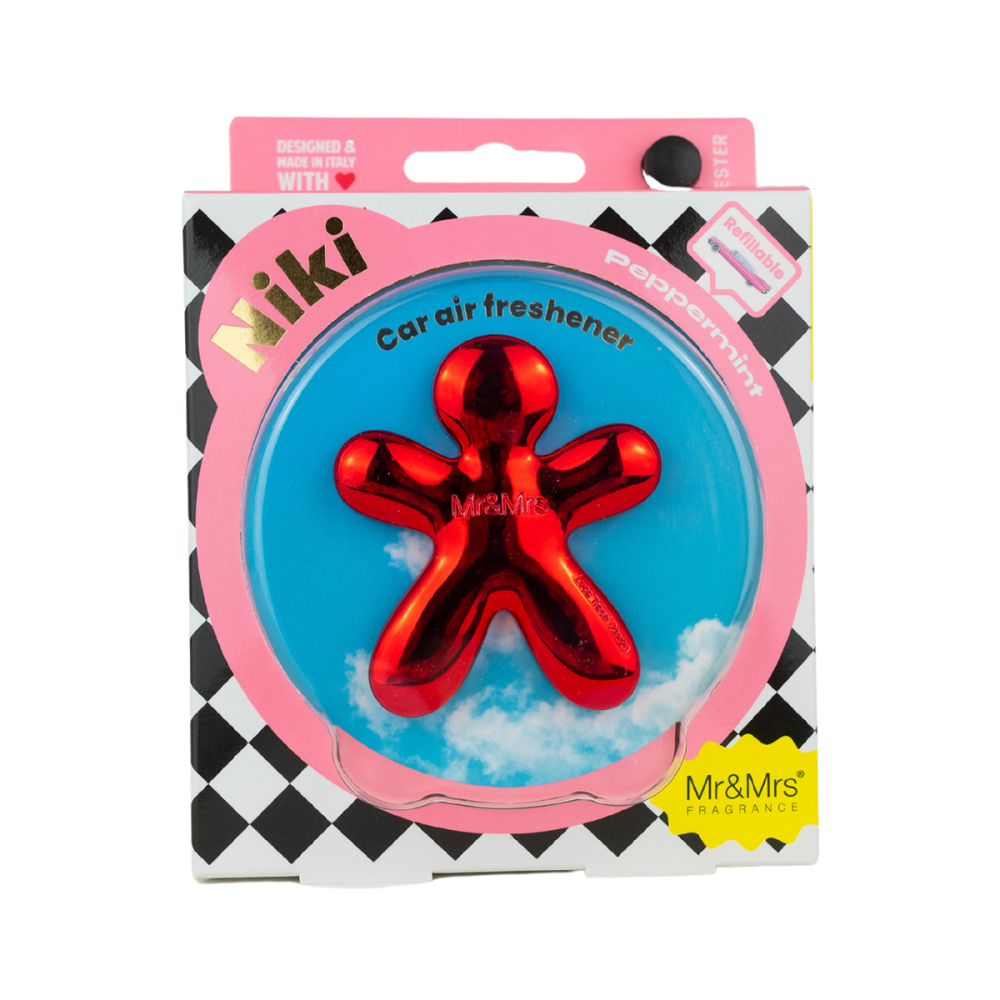 Mr&Mrs Fragrance Niki Red Chrome Peppermint Profumatore per auto ricaricabile - immagine 2