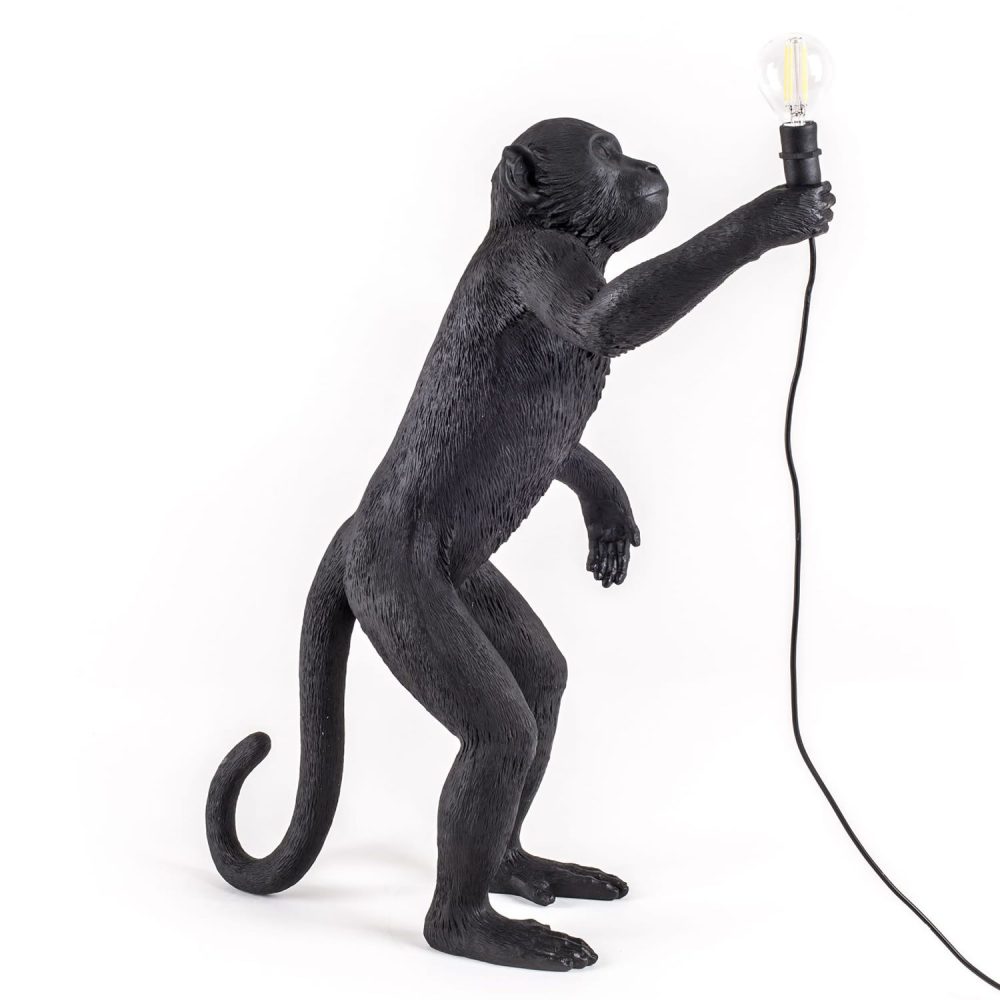 Seletti Lampada monkey lamp nera in piedi - immagine 3
