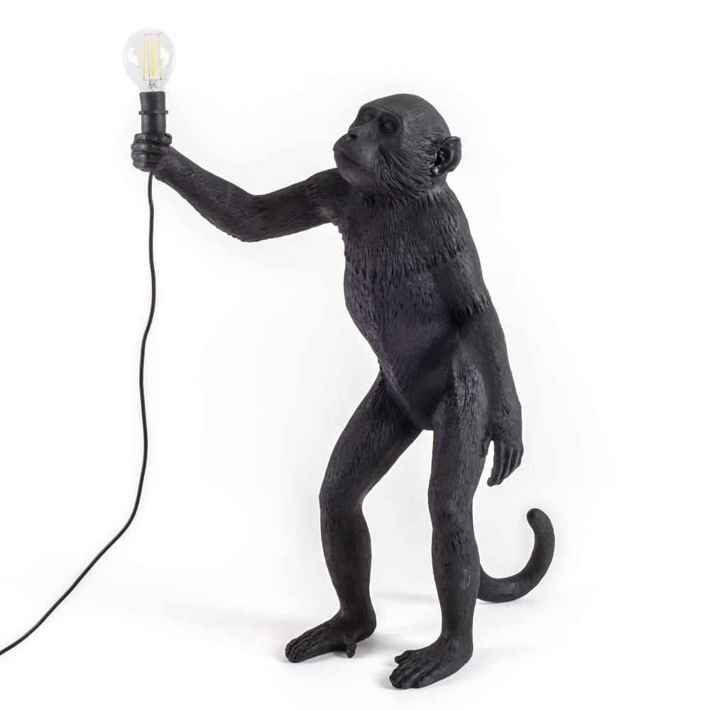Seletti Lampada monkey lamp nera in piedi - immagine 4