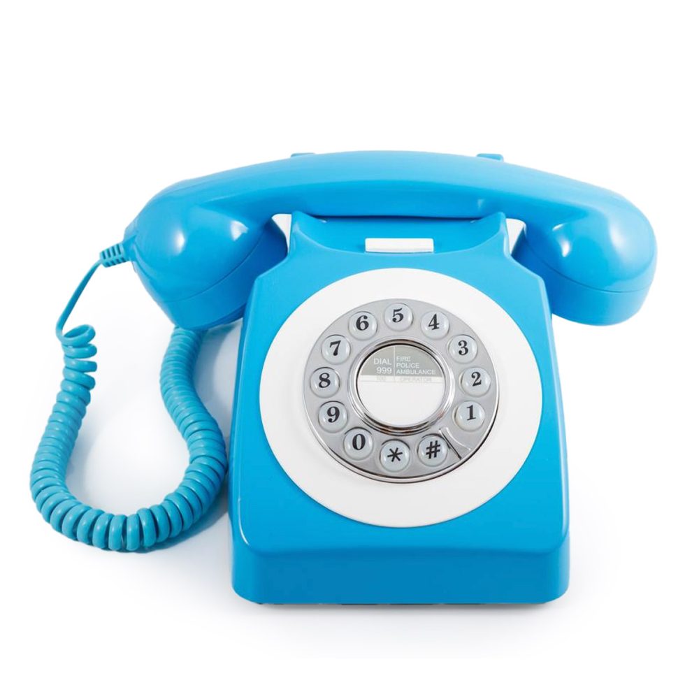 Telefono vintage a disco gpo rotary phone Azure Blue