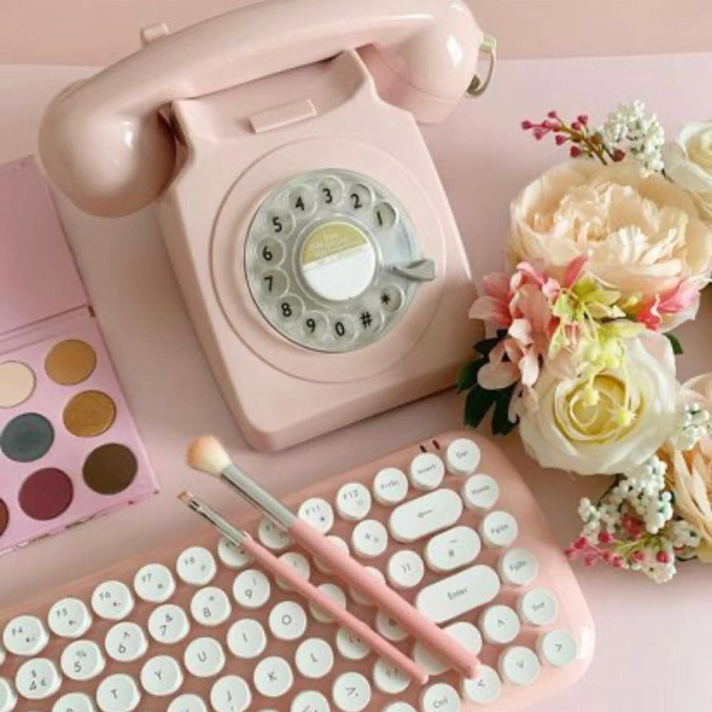 Telefono vintage a disco gpo rotary phone Carnation Pink - immagine 4