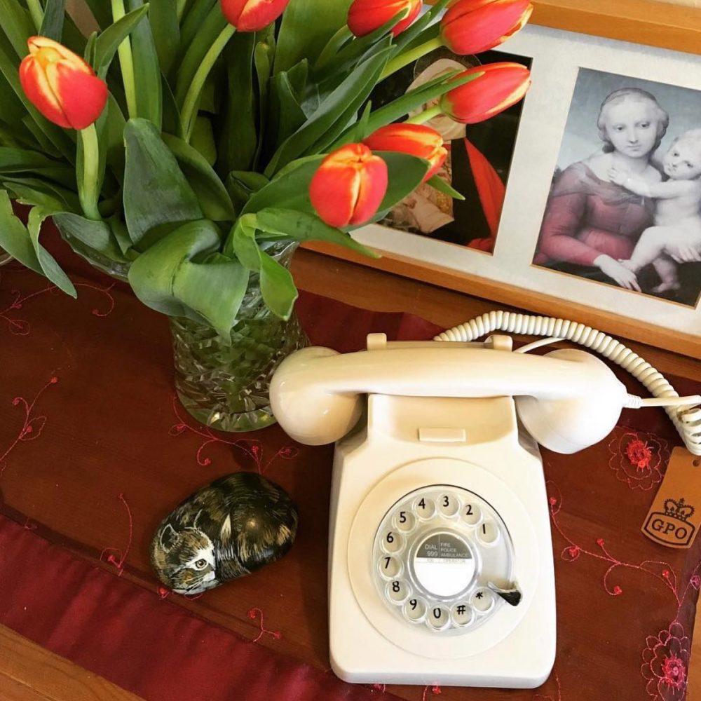 Telefono vintage a disco gpo rotary phone avorio - immagine 2