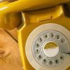 Telefono vintage a disco gpo rotary phone giallo senape - immagine 3
