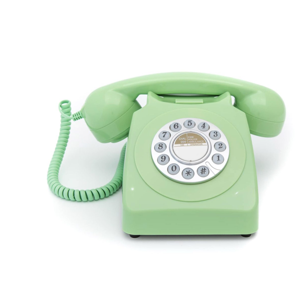 Telefono vintage a disco gpo rotary phone verde menta