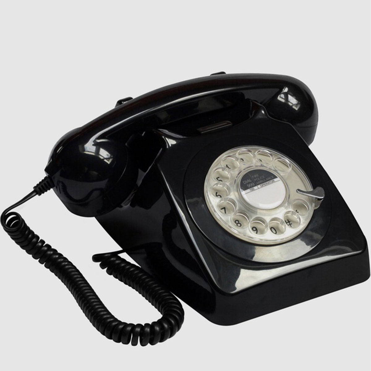 Telefono vintage a disco gpo rotary phone nero - Myho