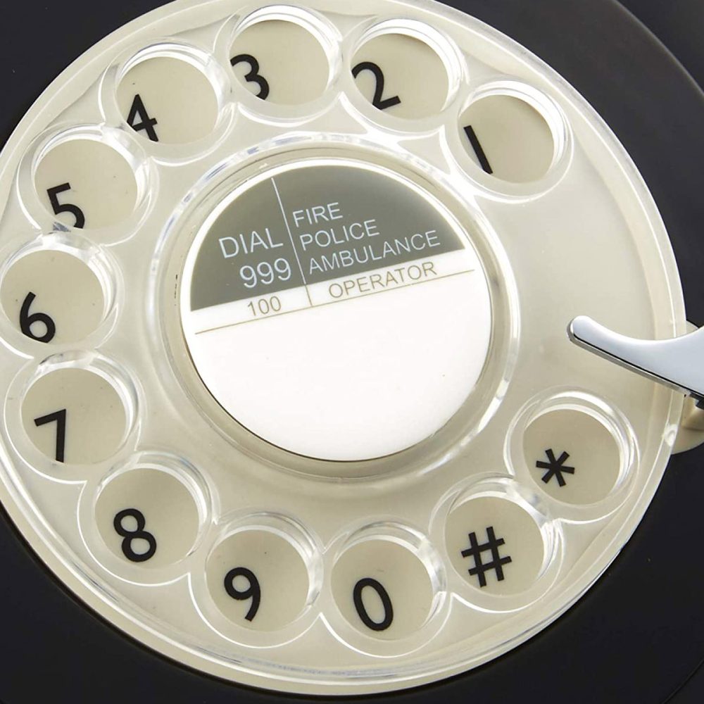 Telefono vintage a disco gpo rotary phone nero - immagine 3
