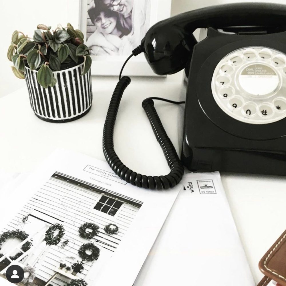 Telefono vintage a disco gpo rotary phone nero - immagine 2