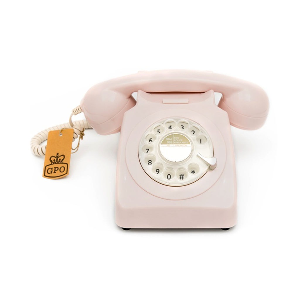 Telefono vintage a disco gpo rotary phone Carnation Pink