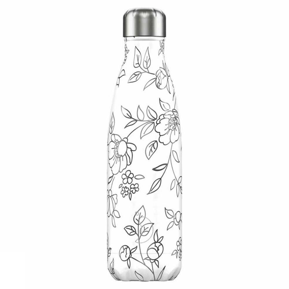Chilly's Bottles - 500 ml - Line Drawing Flower