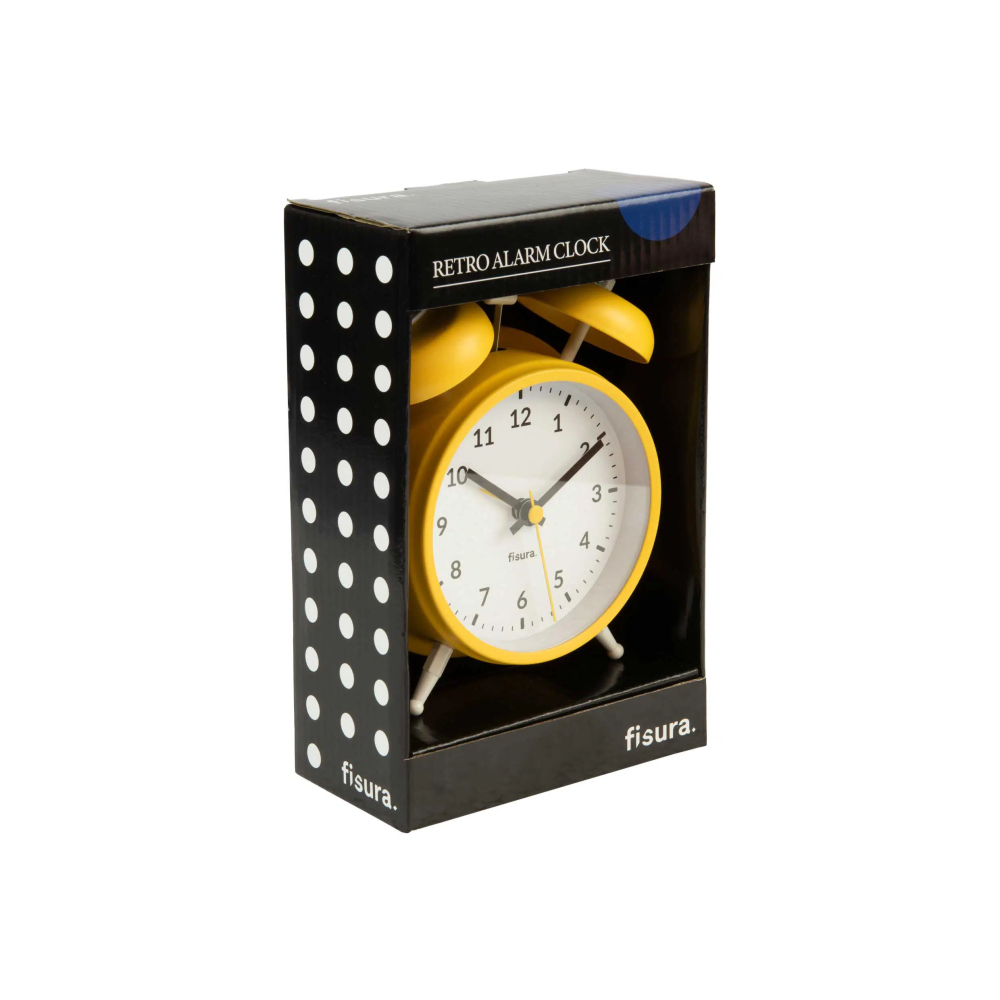 Fisura Sveglia Retro Giallo e Bianco - immagine 3