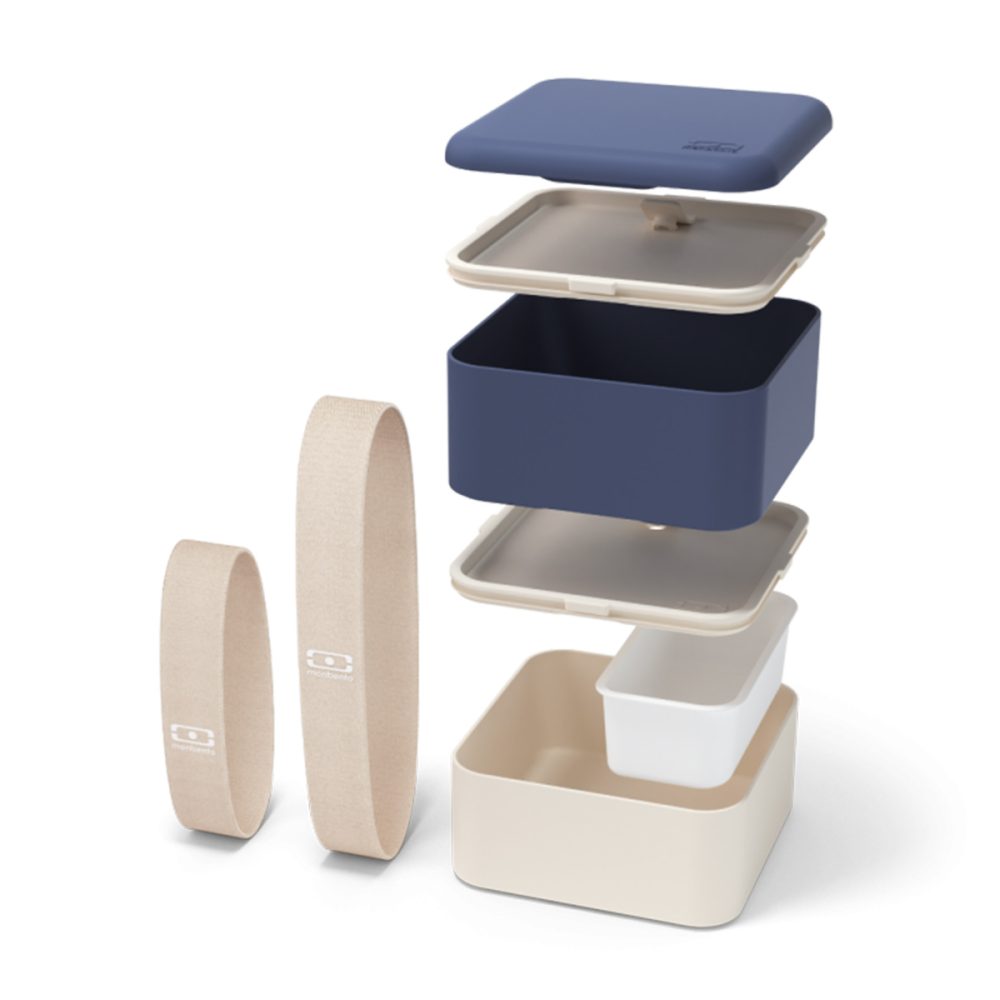 Monbento - Lunch Box Square Blue Natural - immagine 4