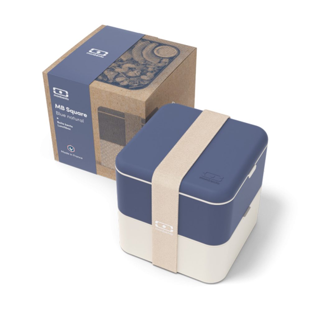 Monbento - Lunch Box Square Blue Natural - immagine 5