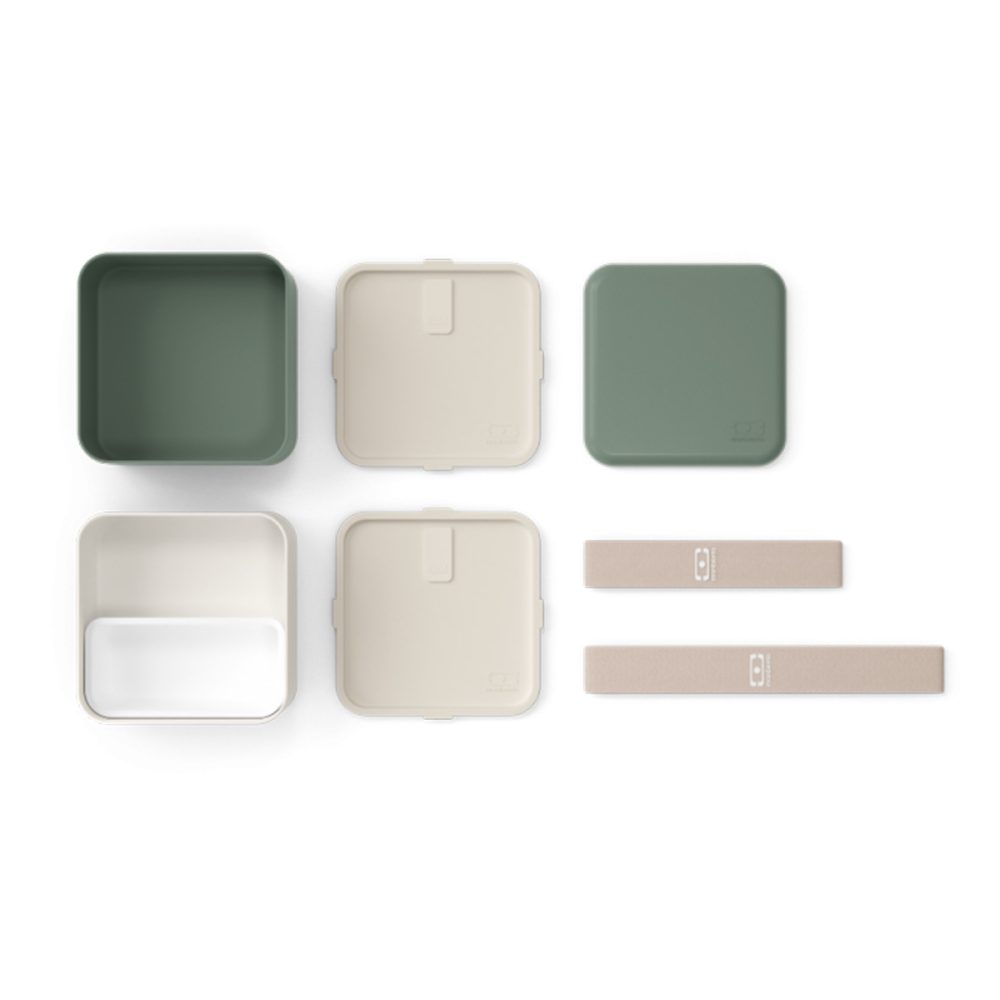 Monbento - Lunch Box Square Green Natural - immagine 5