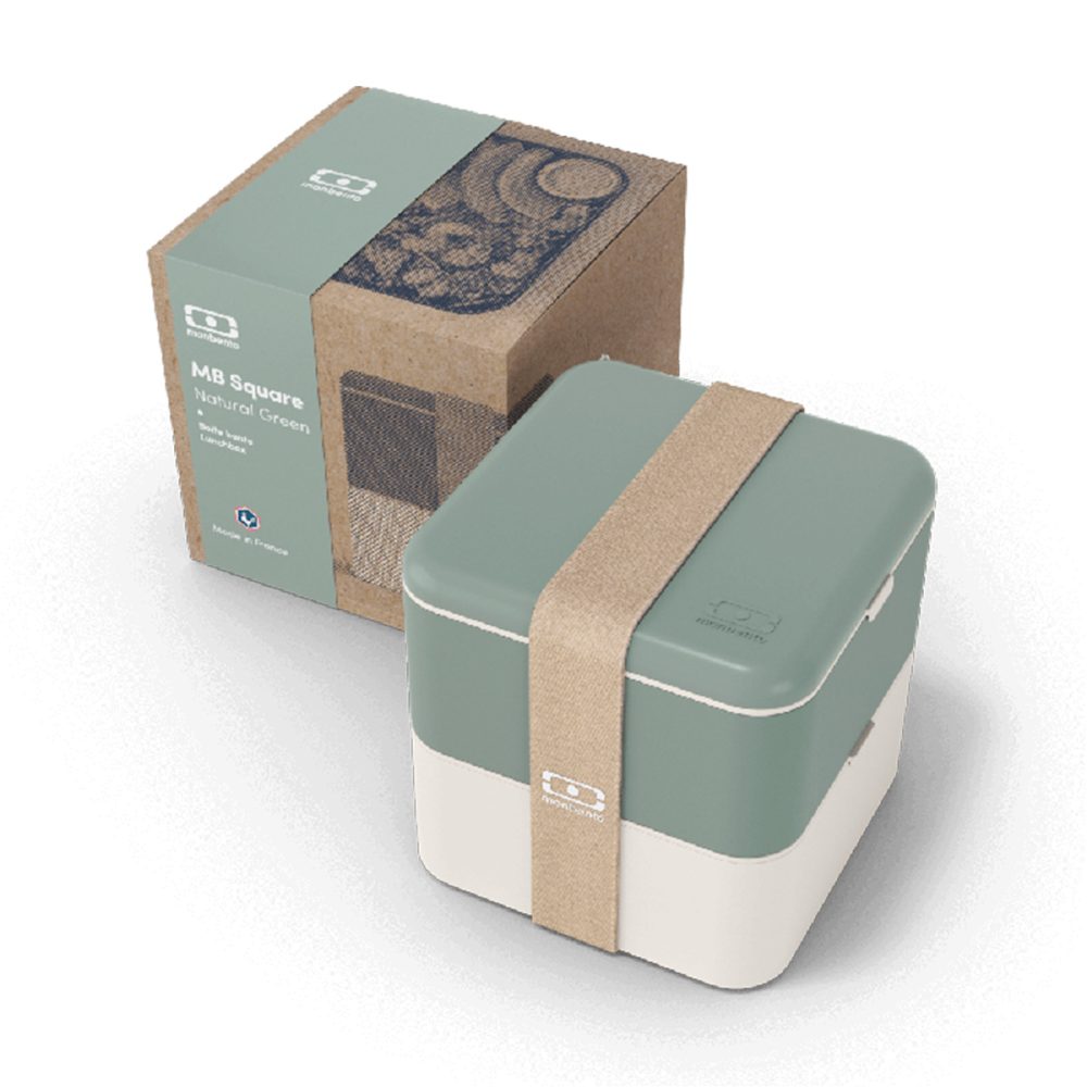 Monbento - Lunch Box Square Green Natural - immagine 3