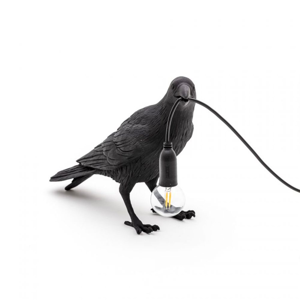 Seletti Bird Lamp uccello nera - Waiting