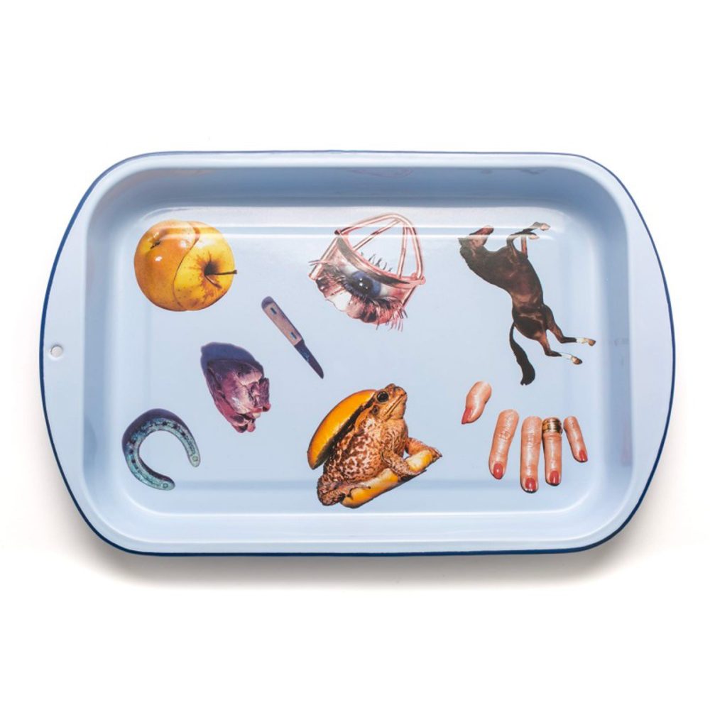 Seletti Toiletpaper teglia in metallo smaltato