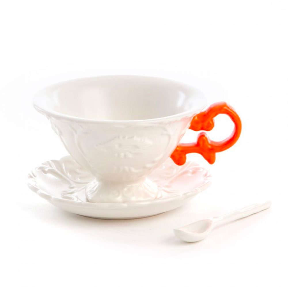 Seletti tazza I-wares con manico arancione