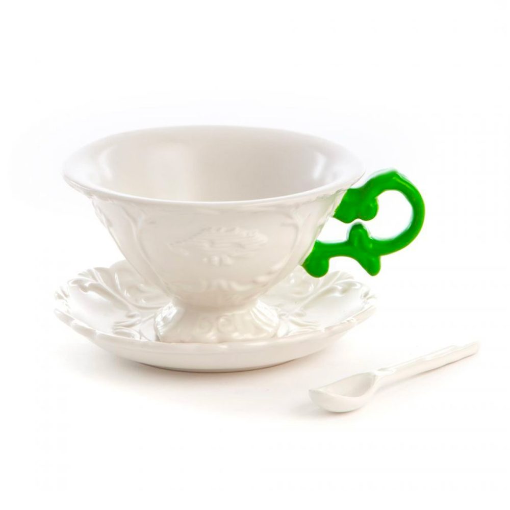 Seletti tazza I-wares con manico verde
