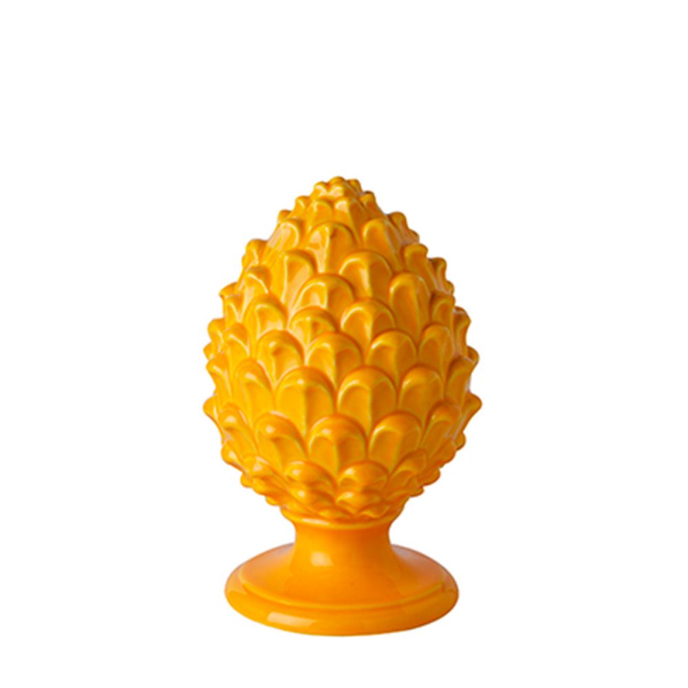 PIGNA - Decorazione Gialla h.18 cm