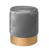 Pouf Bullet contenitore Velluto Grigio