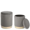 Pouf Bullet contenitore Velluto Grigio - immagine 3