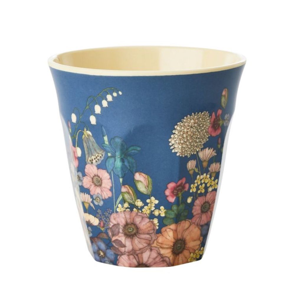 Rice bicchiere Fiori Blu