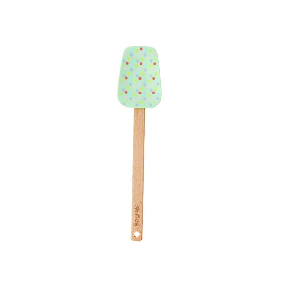 Rice paletta silicone verde pois