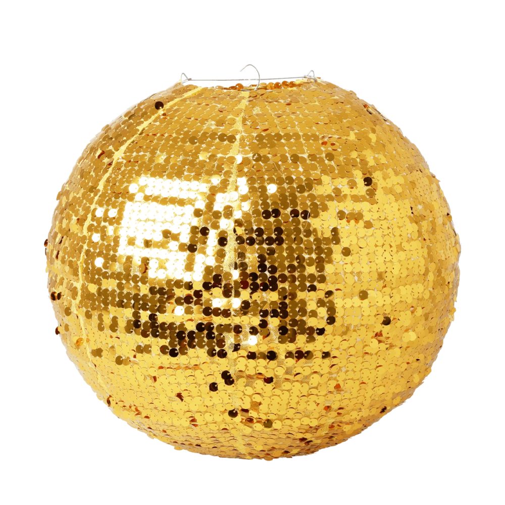 Rice paralume paillettes Oro diametro 40 cm