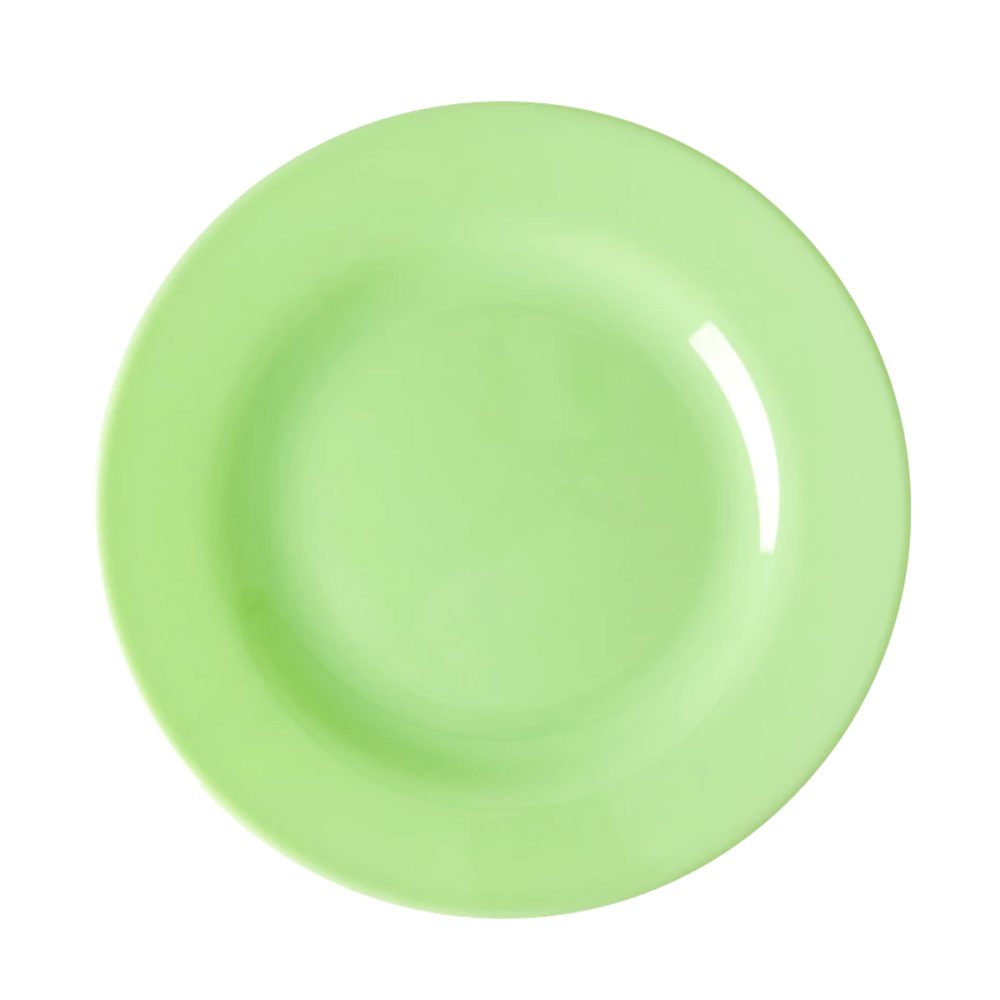 Rice piatto rotondo tinta unita verde