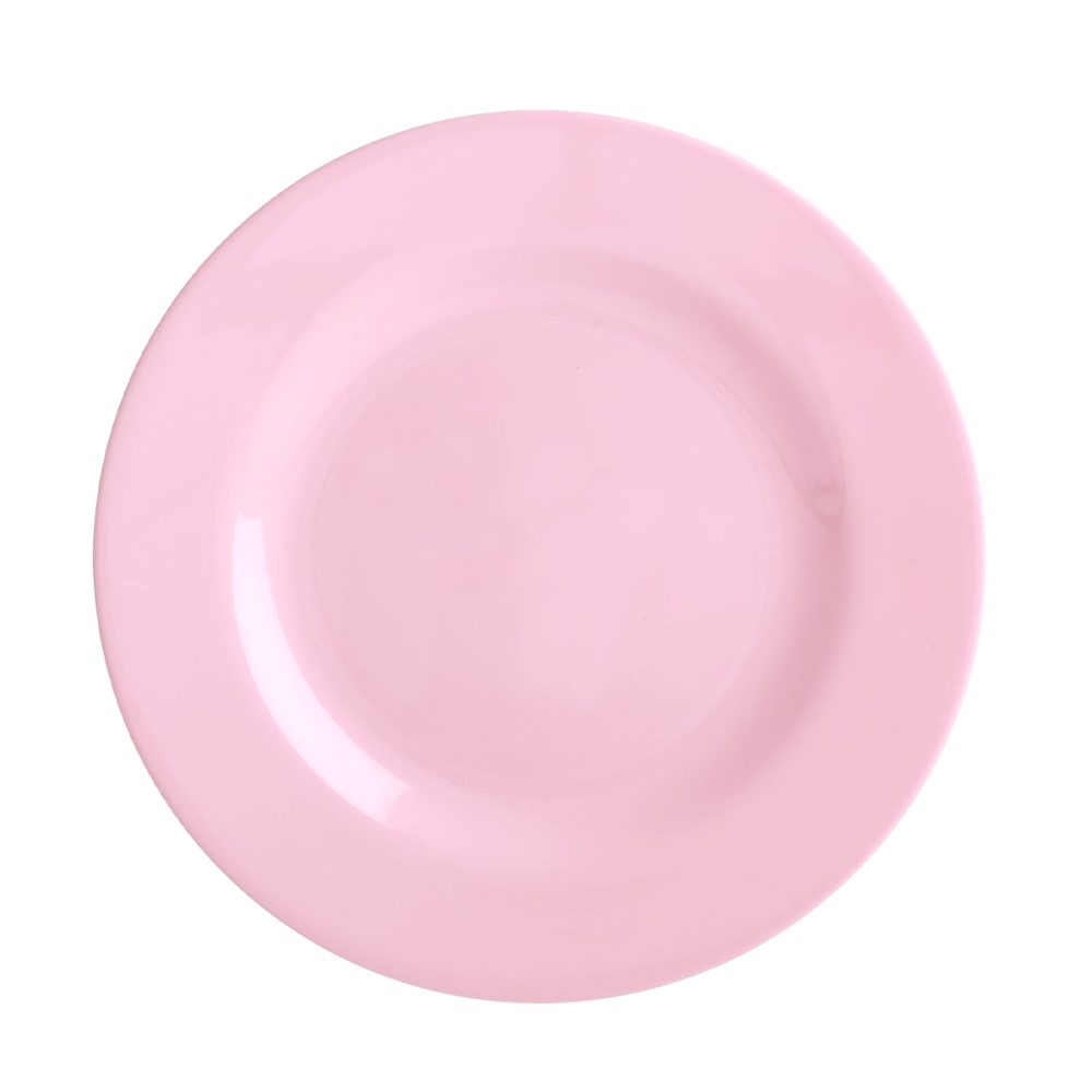 Rice piatto rotondo tinta unita rosa