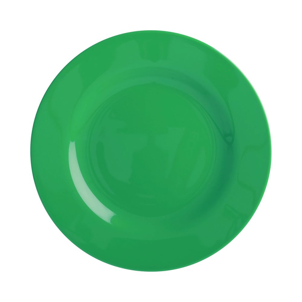 Rice piatto rotondo tinta unita verde prato