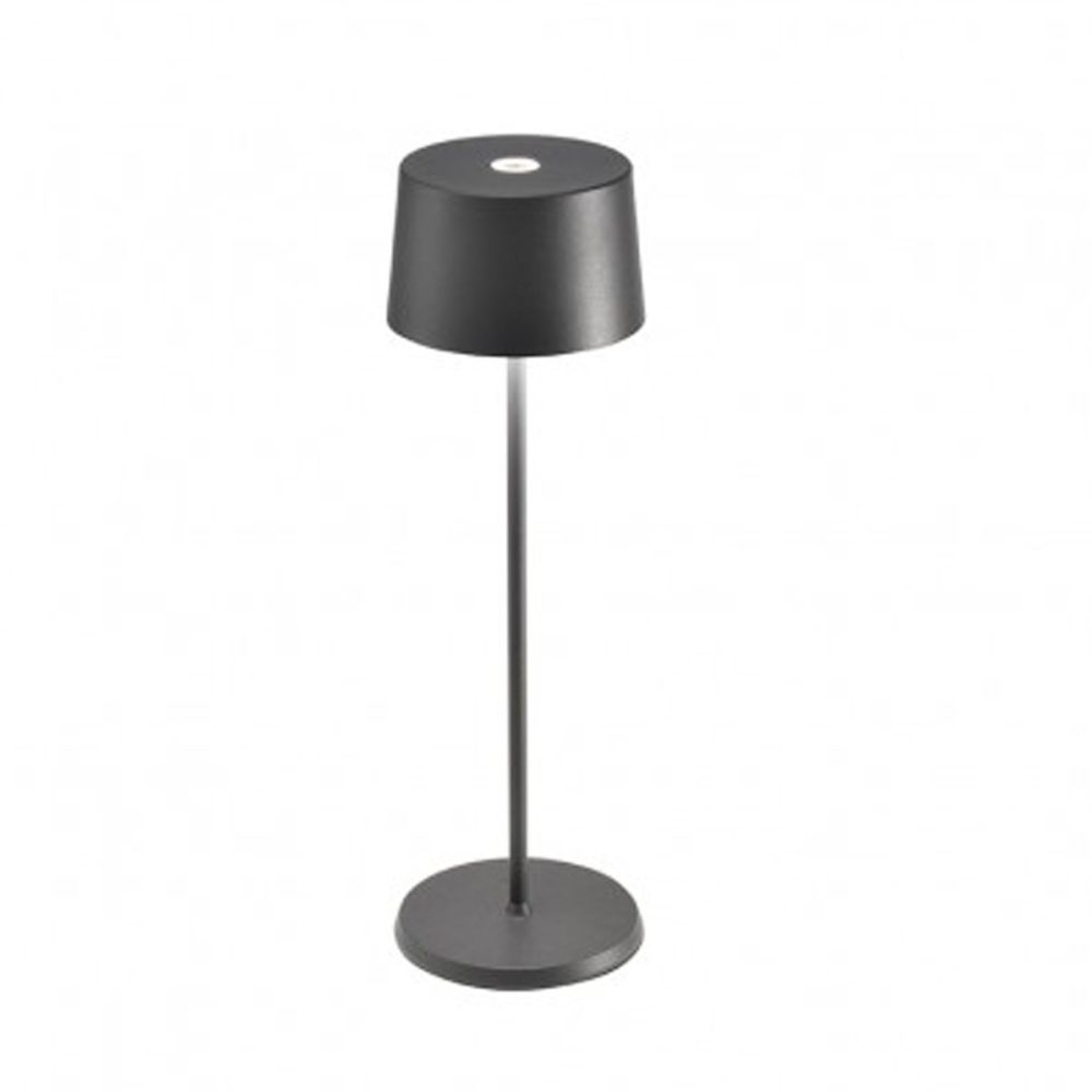 Zafferano Olivia Pro Lampada da tavolo grigio scuro