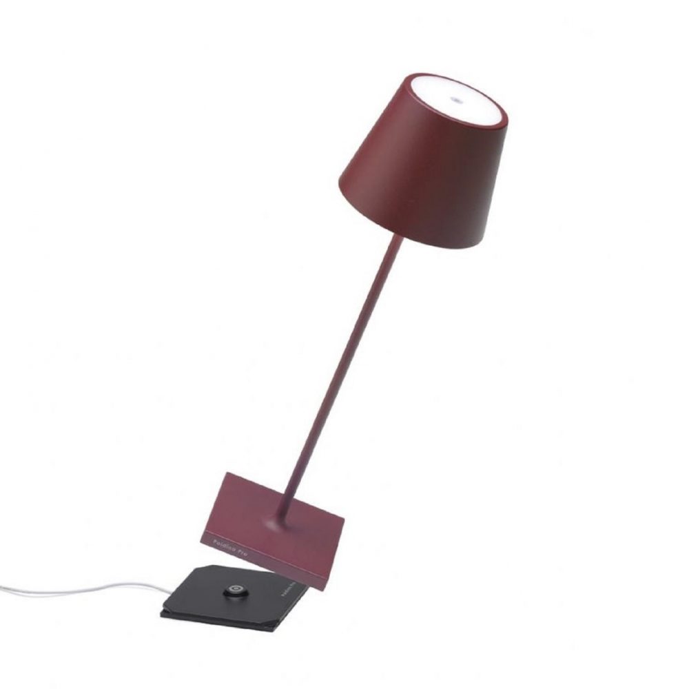 Zafferano Poldina Pro Lampada da tavolo bordeaux - immagine 2