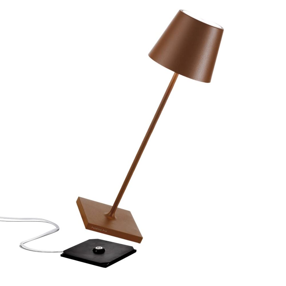 Zafferano Poldina Pro Lampada da tavolo corten - immagine 2