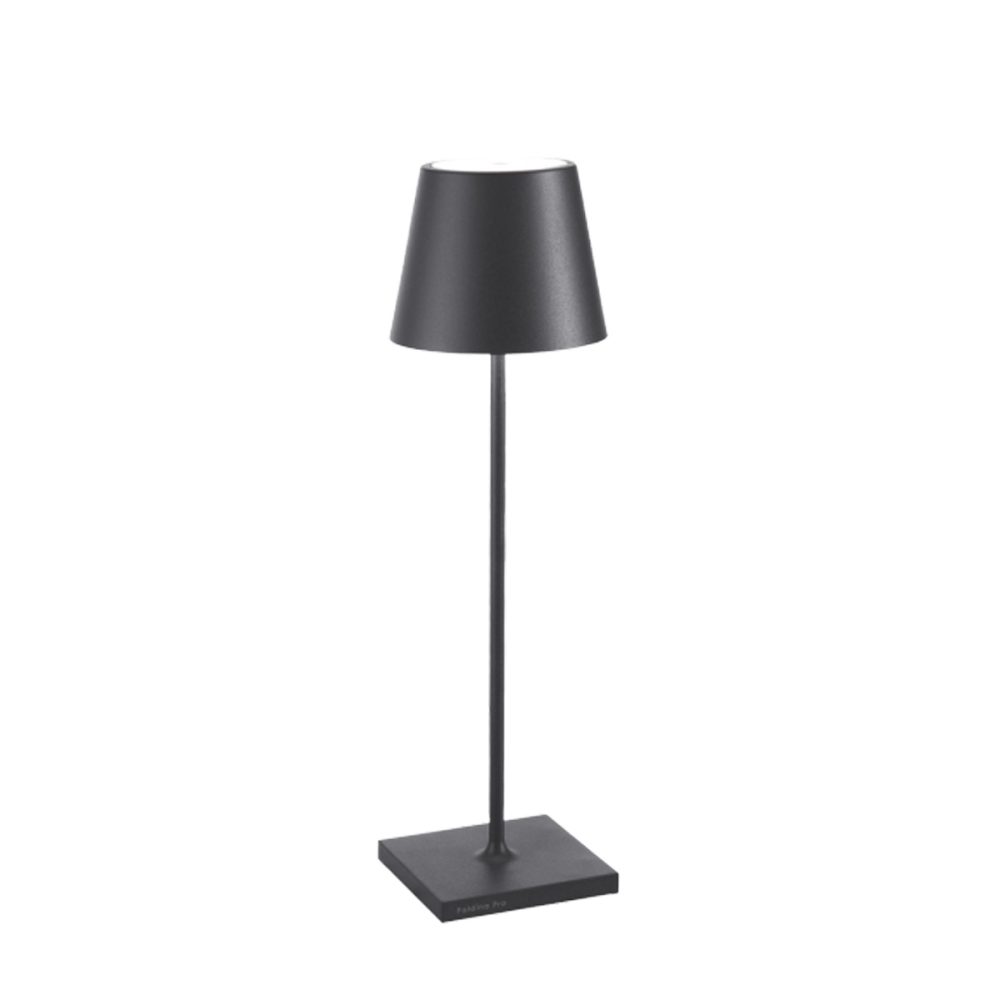 Zafferano Poldina Pro Lampada da tavolo grigio scuro
