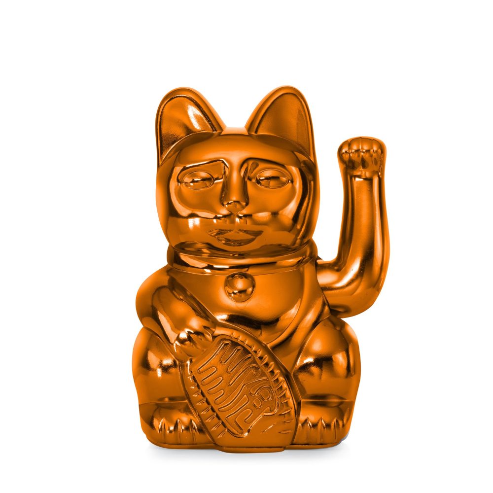 Donkey Maneki Neko Lucky Cat Shiny Copper