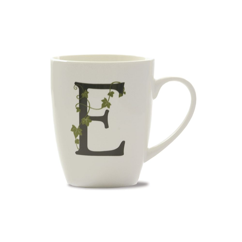 La Porcellana Bianca Mug Lettera E