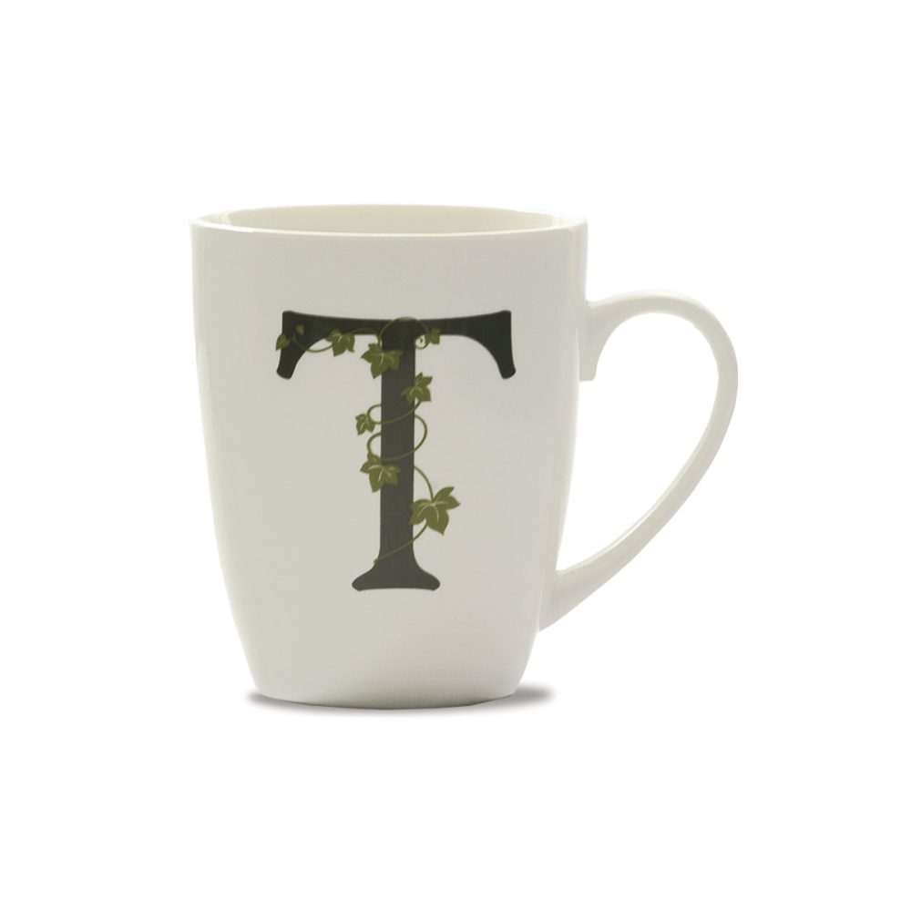 La Porcellana Bianca Mug Lettera T