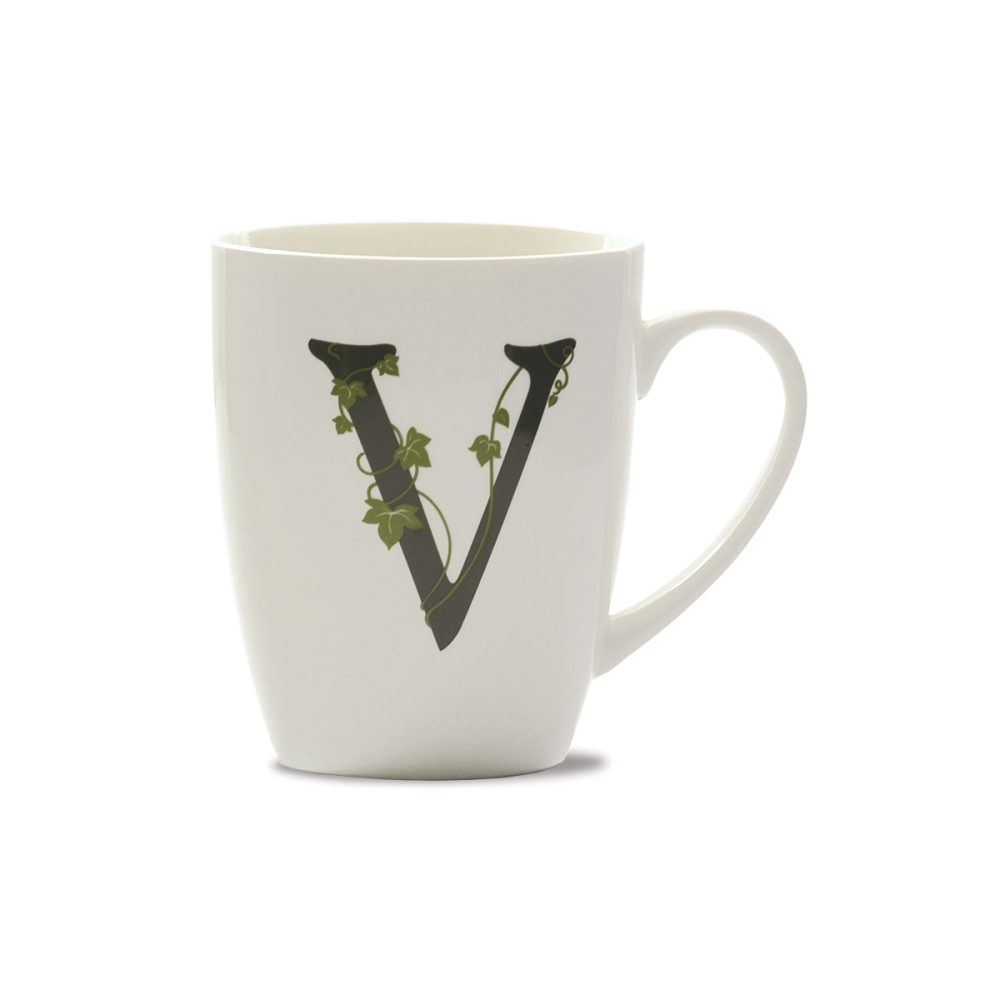 La Porcellana Bianca Mug Lettera V