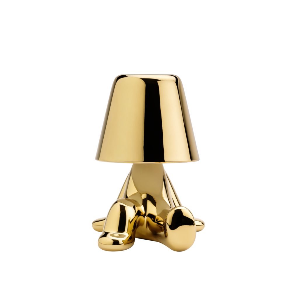 Qeeboo - Lampada da tavolo Brothers Bob Golden